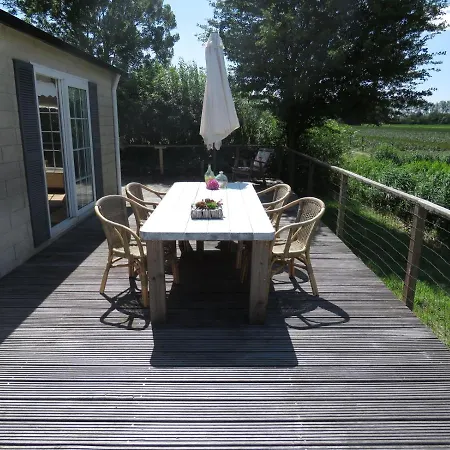 Chalet Aan Het Water Met Airco 木屋 Hensbroek